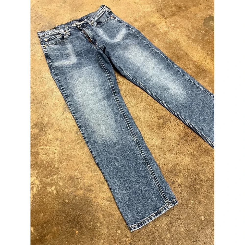 Levi's 541 Athletic Fit Jeans Mens 32x32 Blue Whiskering‎ Denim Cotton Taper Leg